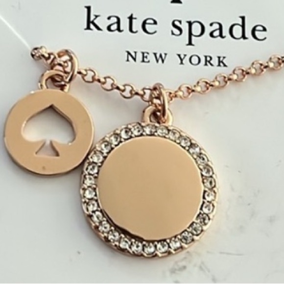 New Kate Spade spot the spade pave charm pendant - Picture 12 of 12